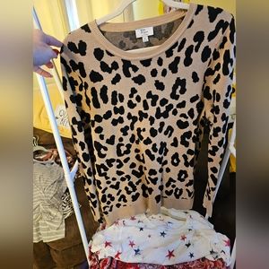 Kim rogers xl leopard sweater